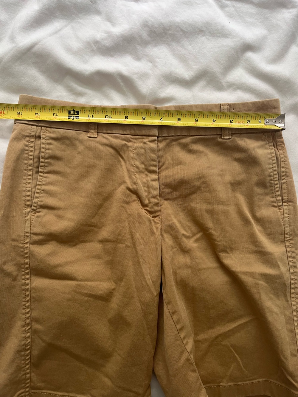 J. Crew Tan 10" Bermuda Stretch Chino Short Size 4 Summer H5826 - Picture 11 of 14